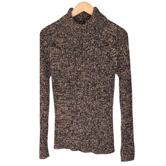 One Step Up Knit Turtleneck Sweater L Brown Heritage Style Soft Chunky Knit - Picture 1 of 7